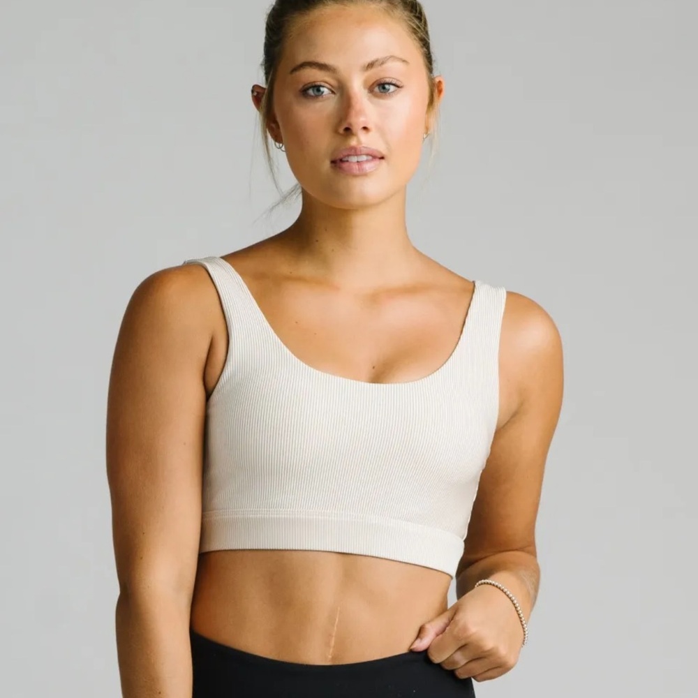 Ivory Pinstripe Bra